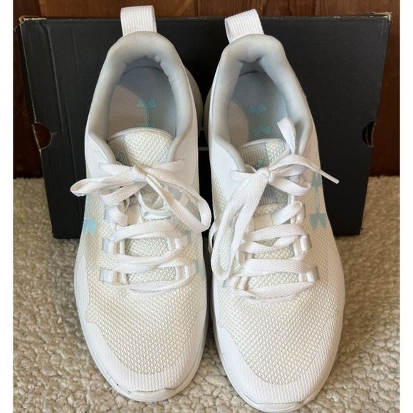 Under Armour UW W Essential Sneakers White/Breeze (3022955-103) Womens Sz 8.5 - Picture 3 of 10